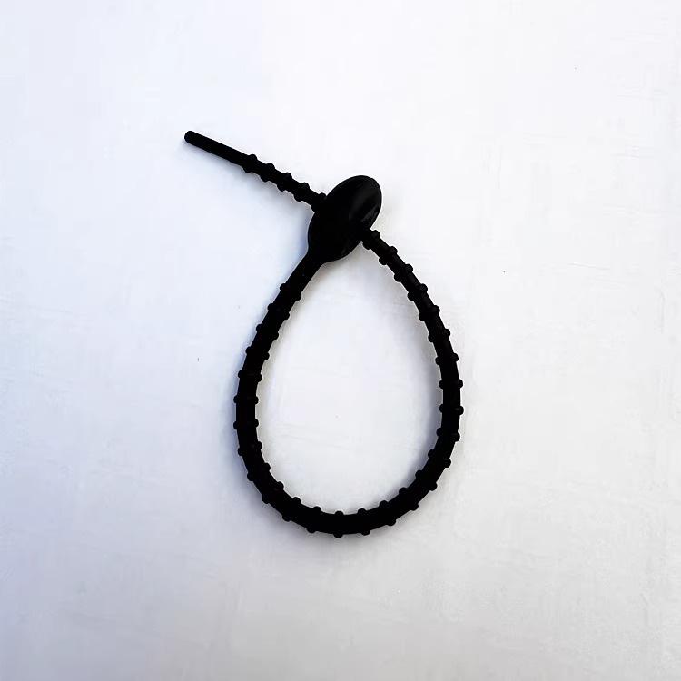 Tadpole-Shaped Silicone Cable Ties and Keychain Lanyard