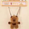 Stuffed Capybara Crossbody Bag Large Capacity Cartoon Backpack Capybara Plush Handbag  Unisex