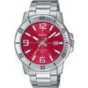 Casio Standard Analog Quartz Men's Watch MTP-VD01D-4BV (Red Metal Band)