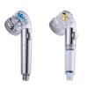 Showerhead Water Saving High Preassure Propeller Flow Showerhead with Fan Built-in Filter Rainfall Bathroom