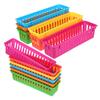 12 Pcs Basket Pencil Holder Stationery Plastic Baskets for Classroom Crayon Table Bins Supplies Small Tray Storage Student