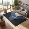 Alfombra de Terciopelo de Cristal con Estampado de Fútbol del Derby County, Cómoda Absorbente de Agua Antideslizante para Suelo Interior