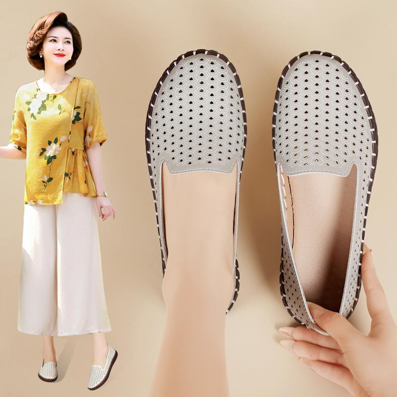 Fashion Summer New Fashion Round Toe Nurse Shoes Soft Sole Non Slip Sandals Flat Shoes Breathable Casual Sports Womens Shoes