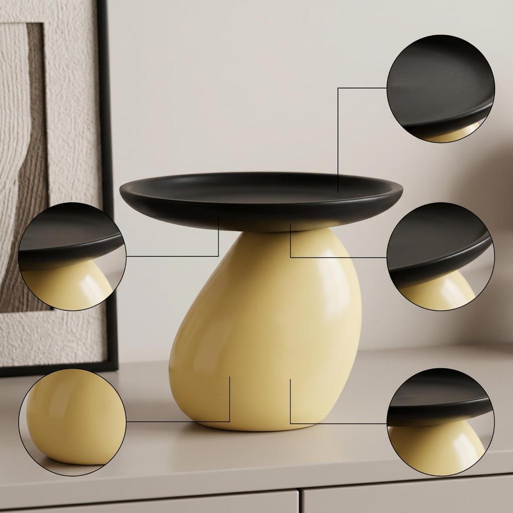 Tavă bijuterii chei cu Pedestal Organizator sculptural pentru birou pentru hol, Comodă, Noptieră