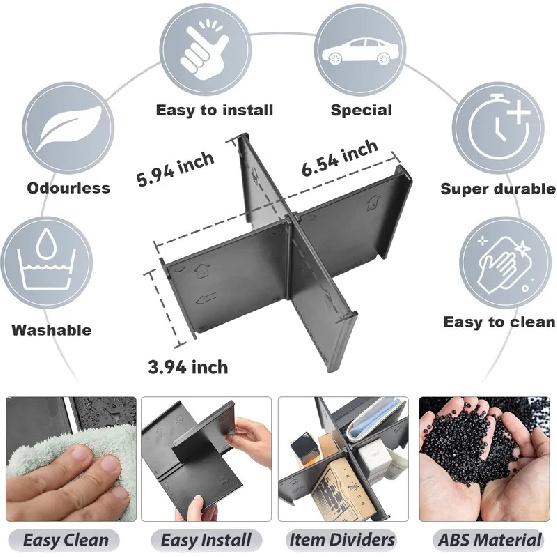 Center Console Dividers Organizer For 2025 Hyundai Tucson Limited Armrest Storage Dividers Tray Interior Car Storage Accessories