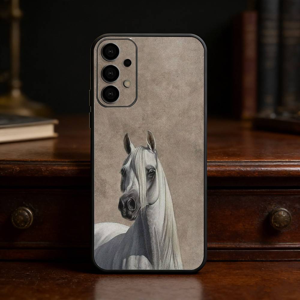 The horse Phone Case For Samsung S25,S24,S21,S22,S23,S30,Ultra,S20,Plus,Fe,Lite Black Shell