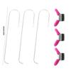 Pack of 6 Large Eye Curved Beading Needle and Beads Ends Accessory Designed for Bead Spinners and Jewelry Creation