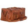 Men Goat Leather Travel Gym Bag Luggage Genuine Vintage Duffel New Brown