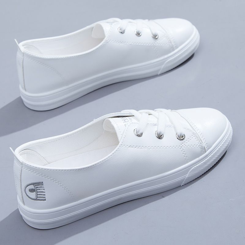 Sommer Flate Hvite Sko Nye Damesko Hvite Boardsko Lerret Allsidige Sport Sommer Tynn Versjon