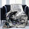 Yin Yang Fish Blanket Personalized Name Flannel Blanket Soft Cozy Plush Throw for Sofa Bed Lightweight Home Décor