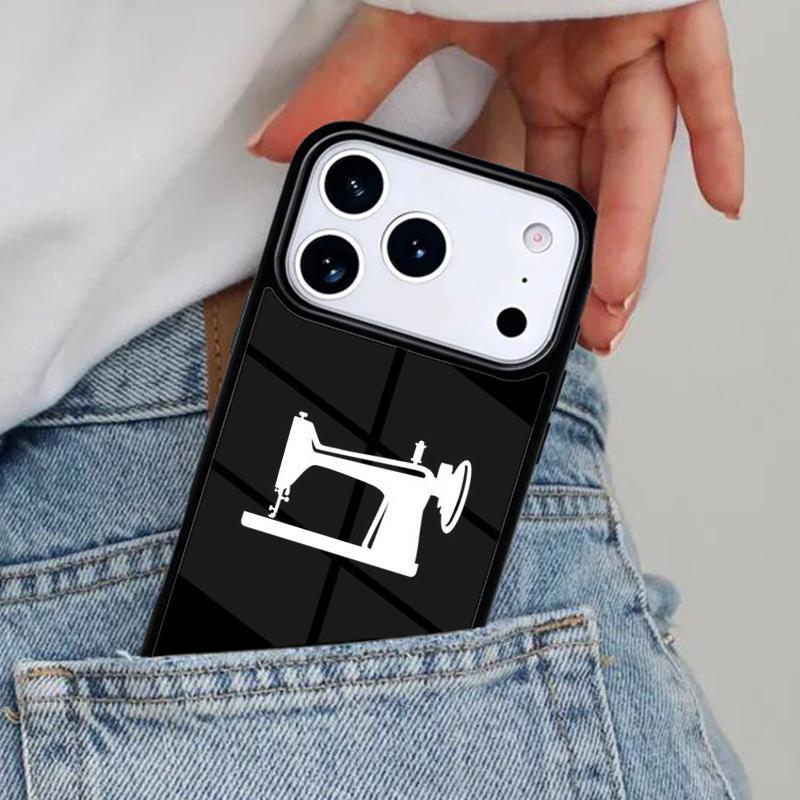 

Eat Sleep Sew Repeat Phone Case for iPhone 16e 15 14 13 12 17 Pro Max Plus Air 17pro Cover Coque iPhone17 Pro Max