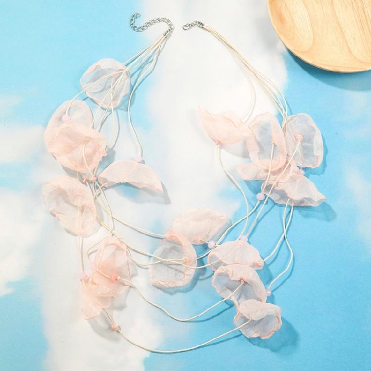 Übertriebene Blütenblatt-Anhänger-Halskette Choker Schlüsselbein-Kette Weihnachtsgeschenke