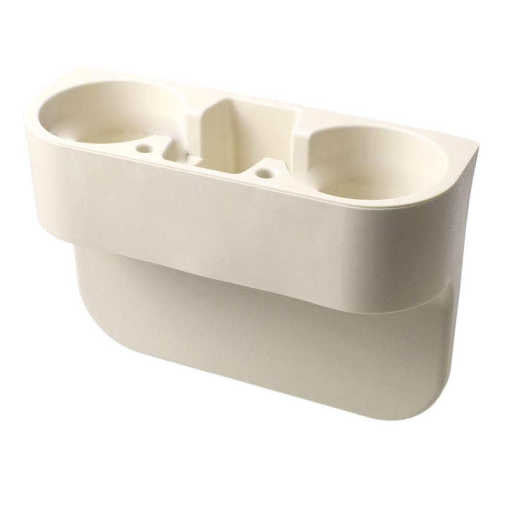 Bilkonsol Mugghållare Multifunktionell Robust Stabil Pålitlig Snygg Bilstol Telefonspringa Organizer för Bilar Beige