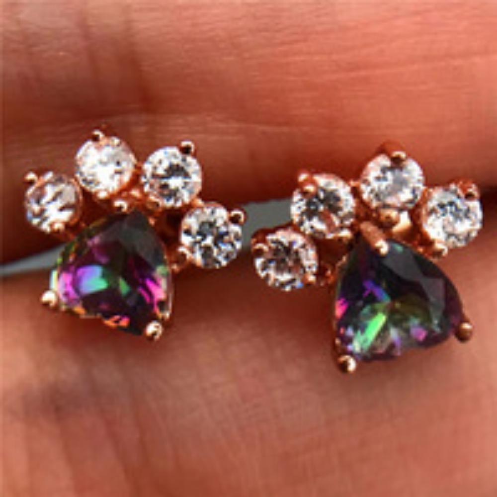 

Серьги «Следы персикового сердца», маленькие серьги-коготки, модные аксессуары