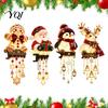 Christmas Rail Light for Porch Lighted Railing Figurine, Cute Santa/Elk/Penguin/Gingerbread Cascading Holiday Lights Joyful Atmosphere Lamps