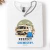 Respect the Chemistry T-Shirt, Science Teacher Graphic Tee, Lab Flask Design