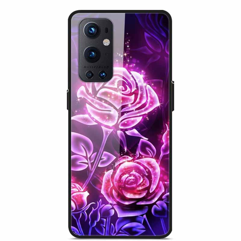 Phone Cases for One Plus 9 Tempered Glass Hard PC Back Cover For OnePlus 9 EU Version Case for Oneplus9 Funda Shells