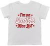 I'm On Santa's Nice List Cute Christmas Boys Girls Kids Childrens T-Shirt