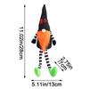 Halloween Decoration Long Legs Faceless Doll Black Witch Cloak Hat