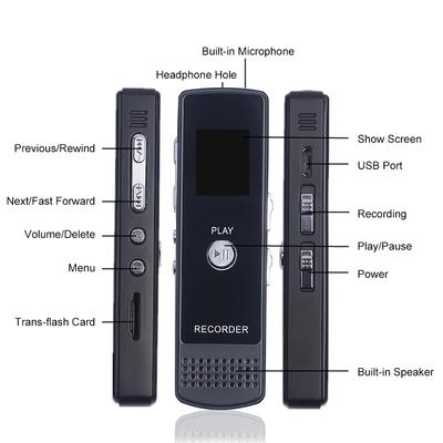 Voice Activated Recorder Digital Voice Recorder with Playback Password Portable O Recording