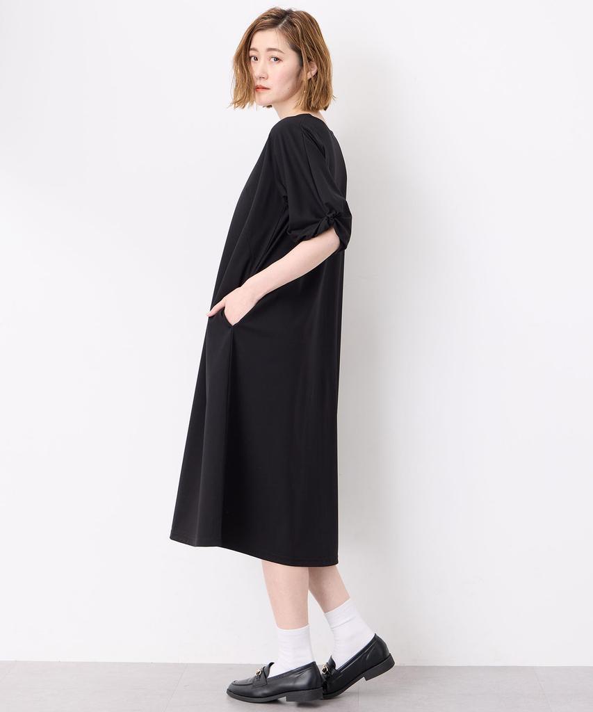 Petit Honfleur Twisted Sleeve Kanoko Dress Black Women's 525217,