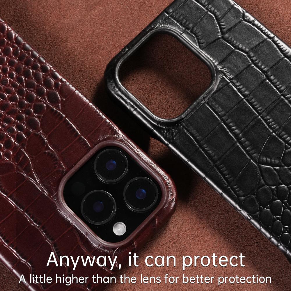 Per Custodia Magsafe per iPhone 15 16 Pro Max Promax 16Pro 15Pro Pelle Bovina Naturale Protezione Magnetica Lussuosa Cover Posteriore per Telefono
