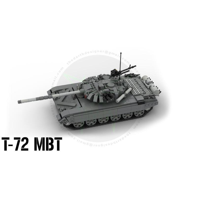 Платиновый Кирпичный Блок MOC-177244-2T-72 Основной Боевой Танк - 1:35 Масштаб