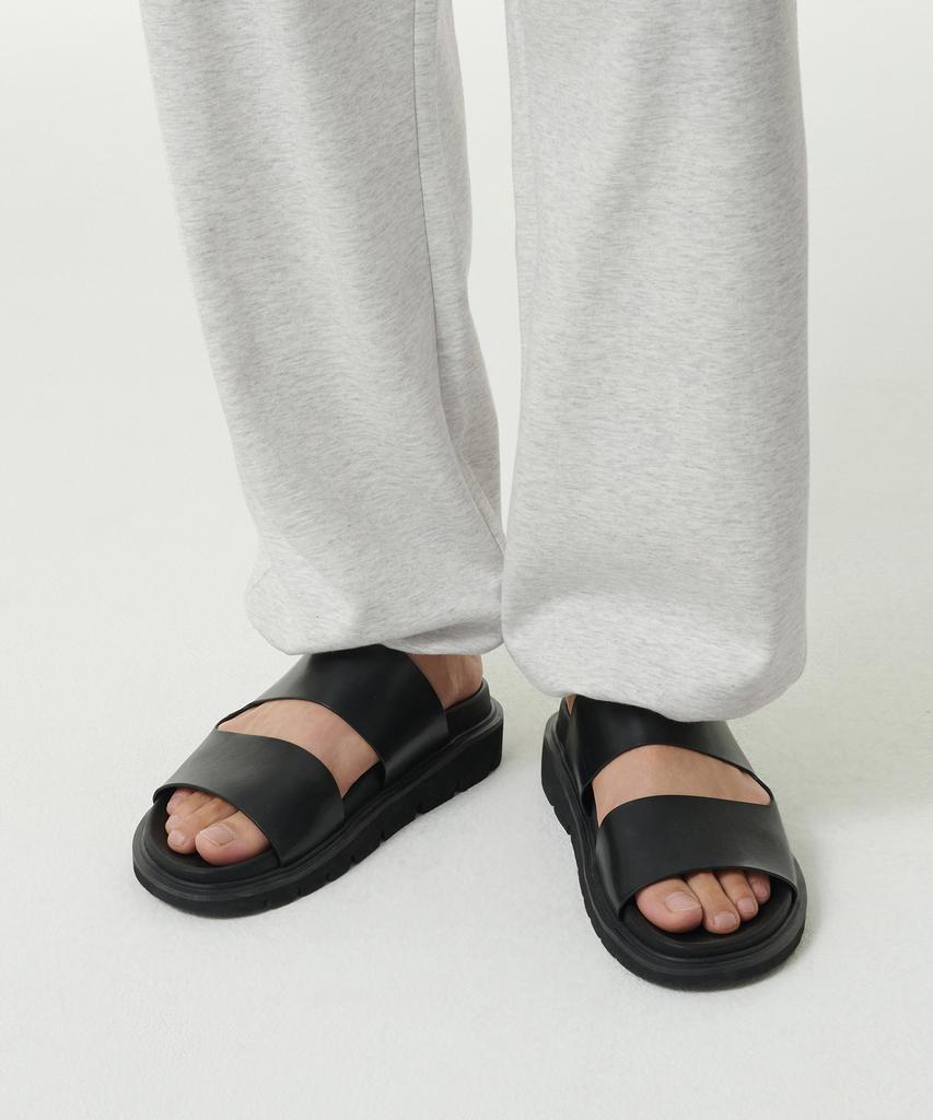 MUSINSA STANDARD [Cooltandard] One-Pleat Wide Lounge Sweatpants [Melange Light Gray]