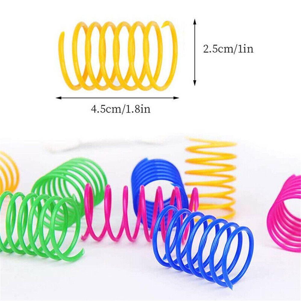 4/8/12/20Pcs Hot Bouncy Plastic Kitten Toys Training Cat Spring Toy Pet Playing