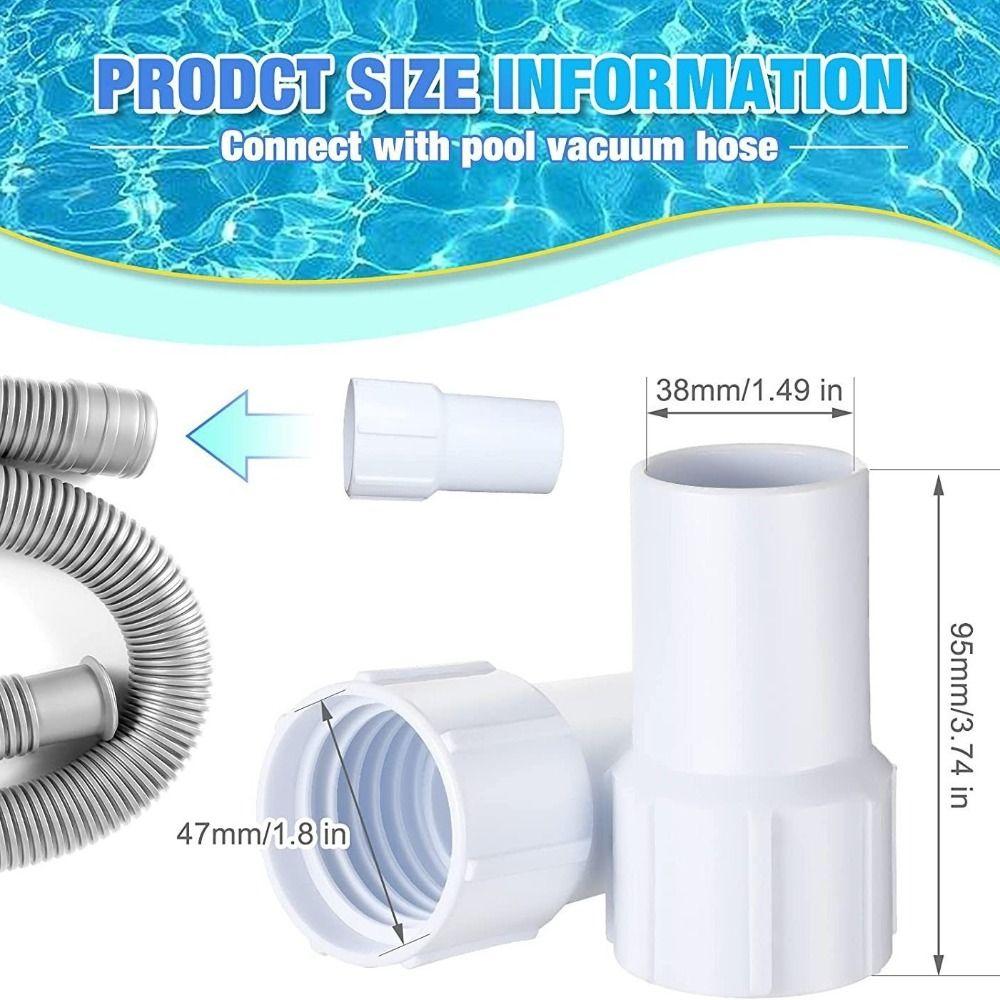 Plastic Hose Connector Coupling White Swimming Pool Accessories Durable Pool Vacuum Connector