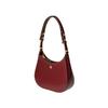 Tory Burch Emerson Minimalist Casual Zipper Leather Crescent Bag Women Handbags Burgundy 147940-627