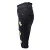 Damenjeans Retro-Farbe High-Waist-Design Cropped Jeans