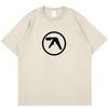 Punk Aphex Twin Print T-Shirt Oversize Hip Hop Men's Streetwear Harajuku T Shirt Goth Summer Top Short Sleeve Cotton Clothes Y2k