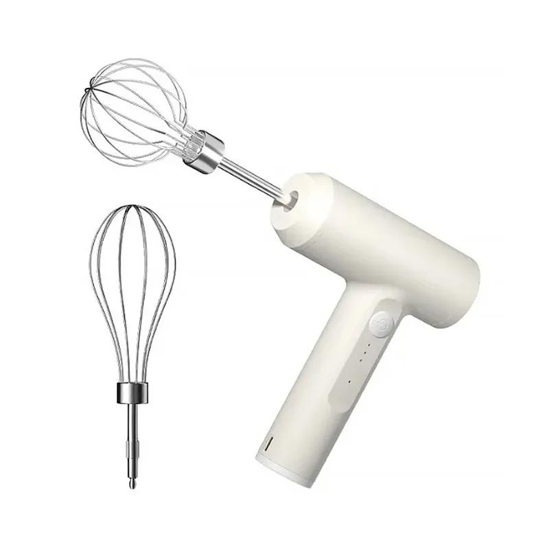 

1 шт., 3-скоростной беспроводной электрический миксер, венчик для взбивания яиц, блендер для выпечки тортов, ручной с венчиками, венчик для приготовления, принадлежности для выпечки, взбивалка для яиц белый