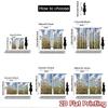2D flat printing 2pcs Party Window Curtains Butterfly wildflower field Digital Printed Polyester Drapes Family Party Decoration
