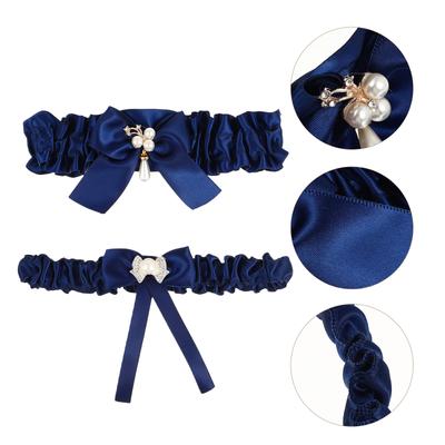2 Pcs Bein Ring Hochzeit Strumpfbänder für Braut Fliege Prom Braut Tuch Brautjungfer Tag