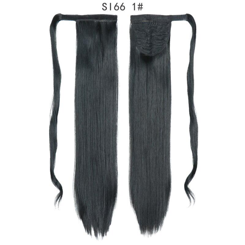 Long Straight Ponytail Synthetic Hair Fiber Heat Resistant Straight Hair With Ponytail Hair Extended Black Brown Headwea