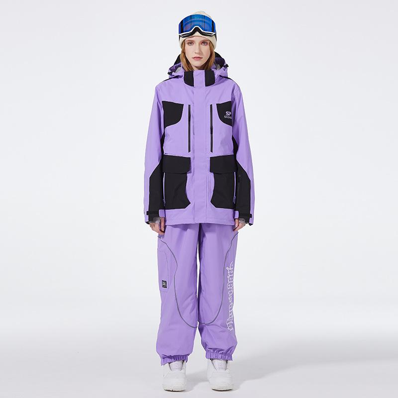 Herren- und Damen-Skianzug Outdoor Winter Warm Snowboardanzug Wasserdicht Winddicht Skijacke und Hose Set Übergröße Atmungsaktiv Isoliert Schneeanzug