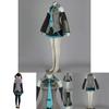 Skin-friendly Hatsune Miku Vocaloid Cosplay Suit With Wig Tops Dress And Tie