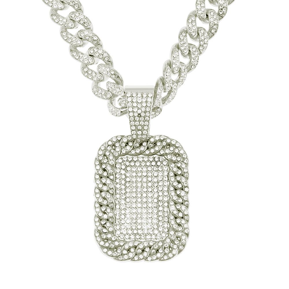 

Европейский хип-хоп великолепный бриллиантовый собачий жетон кулон кубинская цепочка ожерелье ночной клуб личность дискотека танцы декоративные аксессуары орнамент