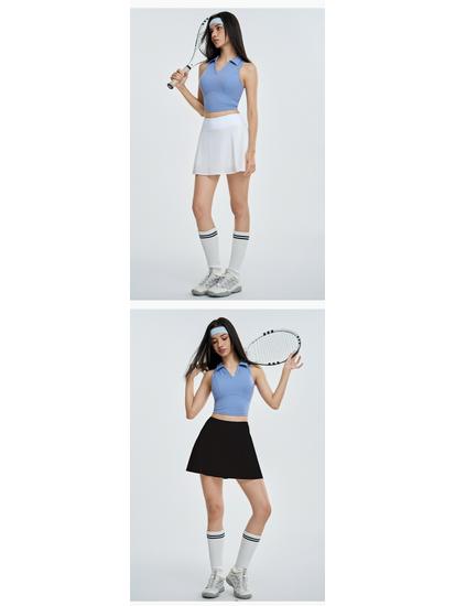 Women's Quick-Dry Lightweight Tennis Skirt with Elastic Shorts