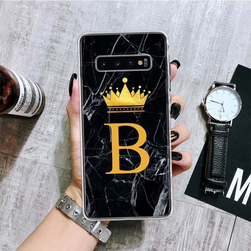26 Letter Crown Custom A Phone Case For Samsung Galaxy S26 S25 Edge S24 S23 FE S22 Ultra S21 Plus S20 + Fundas Cover Coque Galax