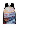 Trendy Tie dye graffiti oil painting 3D Print 3pcs/Set School Bags Laptop Daypack Backpack Inclined shoulder bag Pencil Case