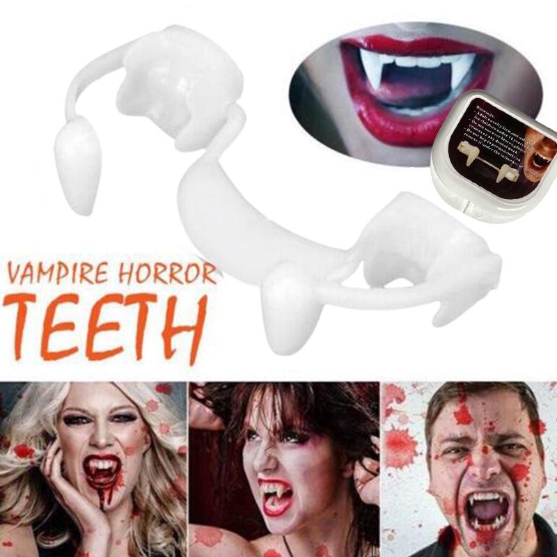 Halloweenowe Kły Wampirze Zęby Wysuwane Kły Zombie Potwór Wilkołak Cosplay