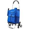 Chariot à roulettes grimpeur d'escaliers, Chariot de courses pliant 36L