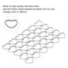 30pcs Stainless Steel Stainless Steel Pendants Hollow Frame Small Linking Ring Charms Silver 14mm Size