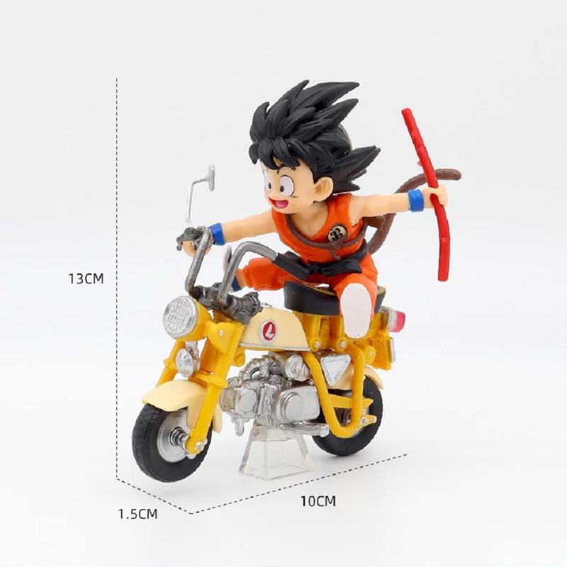 

2pcs Dragon Ball Z Anime Figure Son Goku Master Roshi Locomotives PVC Action Kame Sennin Motorcycle Toys for Children Collector