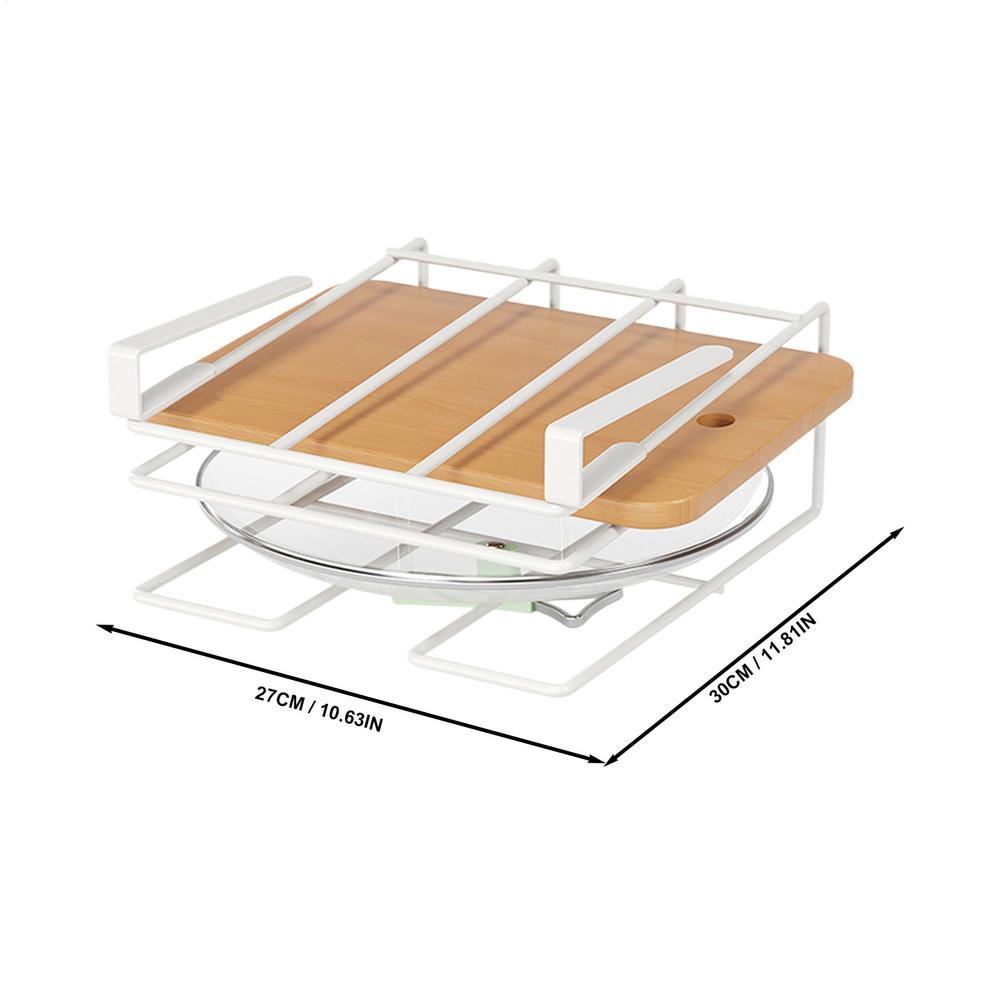 Pot Lid Rack Holder Bakeware Organizer Rack Sturdy Cutting Board Rack Space Saving Pot And Lid Organizer For Kitchen Cabinet