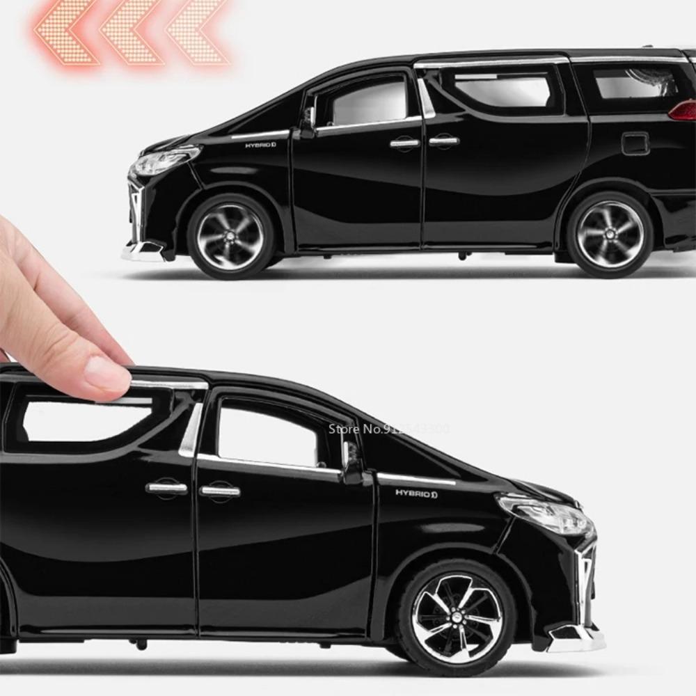 1:32 Scale Alphard LAND CRUISER Toy Car Model Alloy Diecast Sound Light Pull Back Simulation Vehicle Models Boy Collectible Gift
