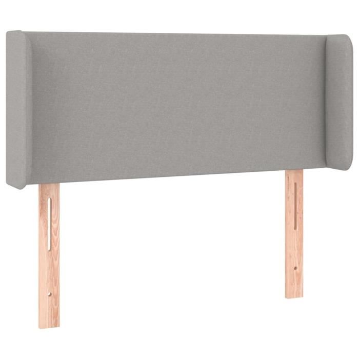 VidaXL Tête de lit avec oreilles Gris clair 83x16x78-88 cm Tissu3118462